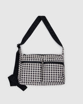 Medium Cargo Crossbody Black & White Gingham BAGS