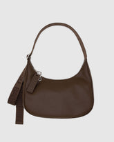 Medium Recycled Leather Crescent Bag Brown BAGS