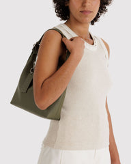 Mini Recycled Leather Shoulder Bag Loden BAGS