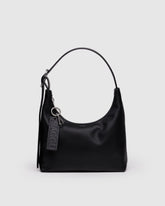 Mini Recycled Leather Shoulder Bag Black BAGS