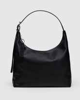 Recycled Leather Shoulder Bag Black BAGS