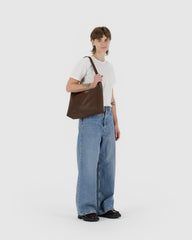 Recycled Leather Shoulder Bag Brown BAGS