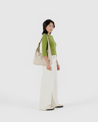 Recycled Leather Shoulder Bag Stone BAGS