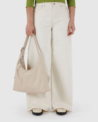 Recycled Leather Shoulder Bag Stone BAGS