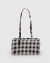 Nylon Bowler Bag Black & White Gingham BAGS