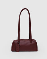 Small Recycled Leather Bowler Bag Mahogany BAGS