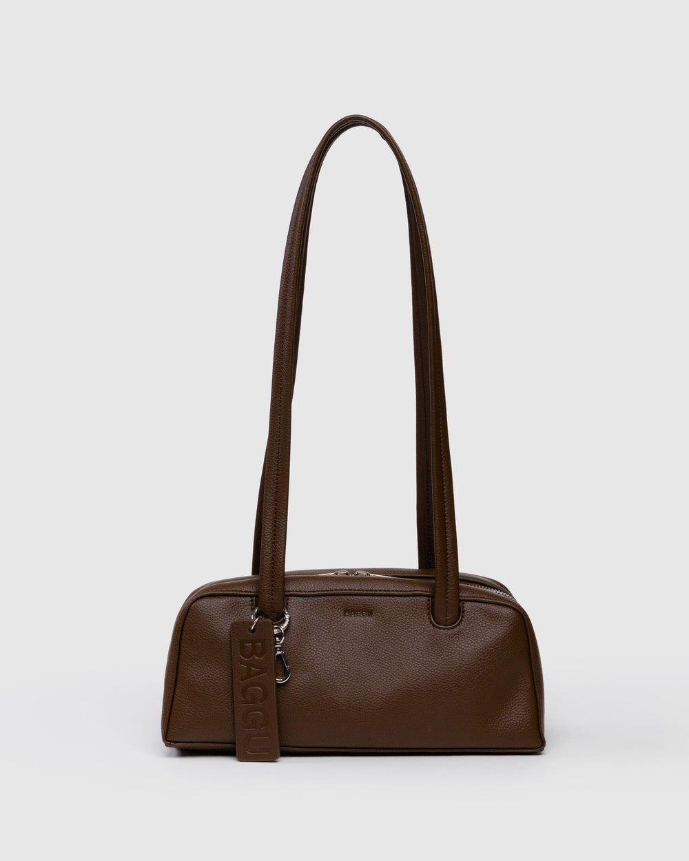 Small Recycled Leather Bowler Bag Brown BAGS