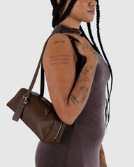 Small Recycled Leather Bowler Bag Brown BAGS