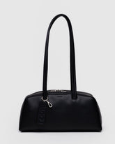 Recycled Leather Bowler Bag Black BAGS