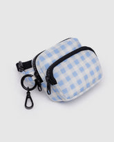 Fanny Pack Charm Light Blue Gingham