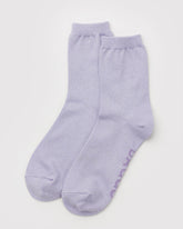 Crew Sock Lilac Metallic