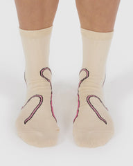 Crew Sock Pink Bow