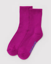 Ribbed Sock Deep Fuchsia
