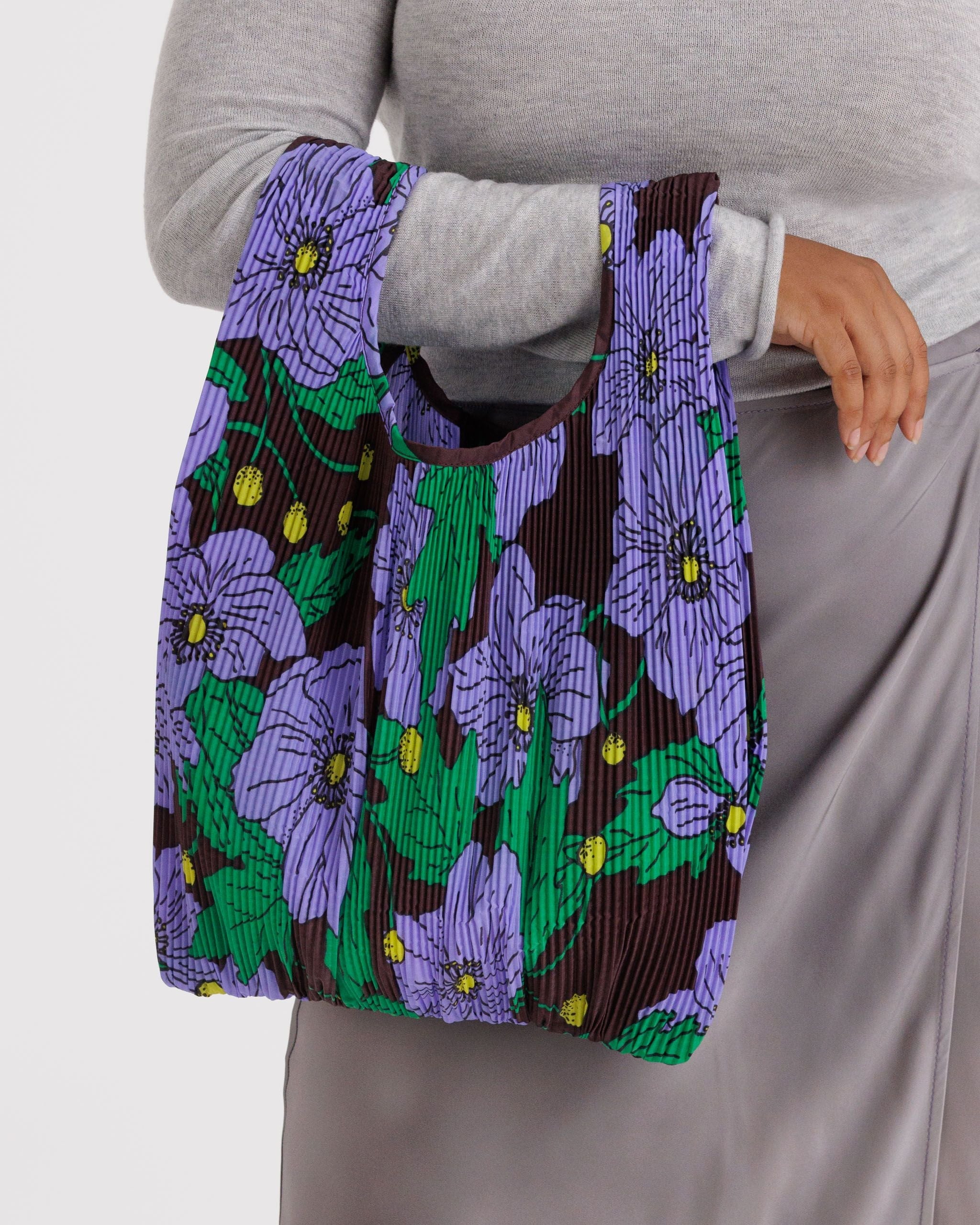 Pleated Baggu Maroon Poppy BAGS
