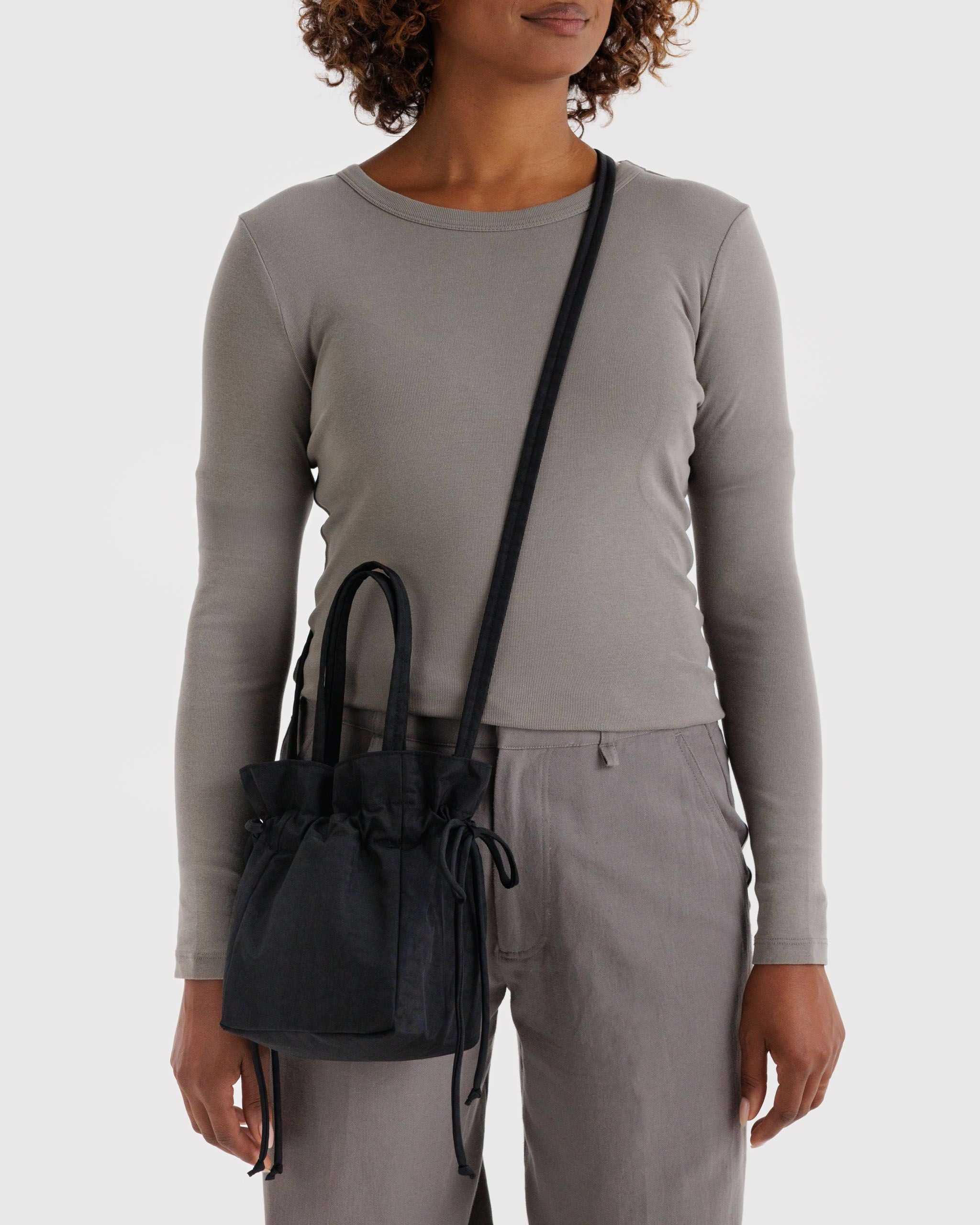 Nylon Drawstring Bag Black BAGS