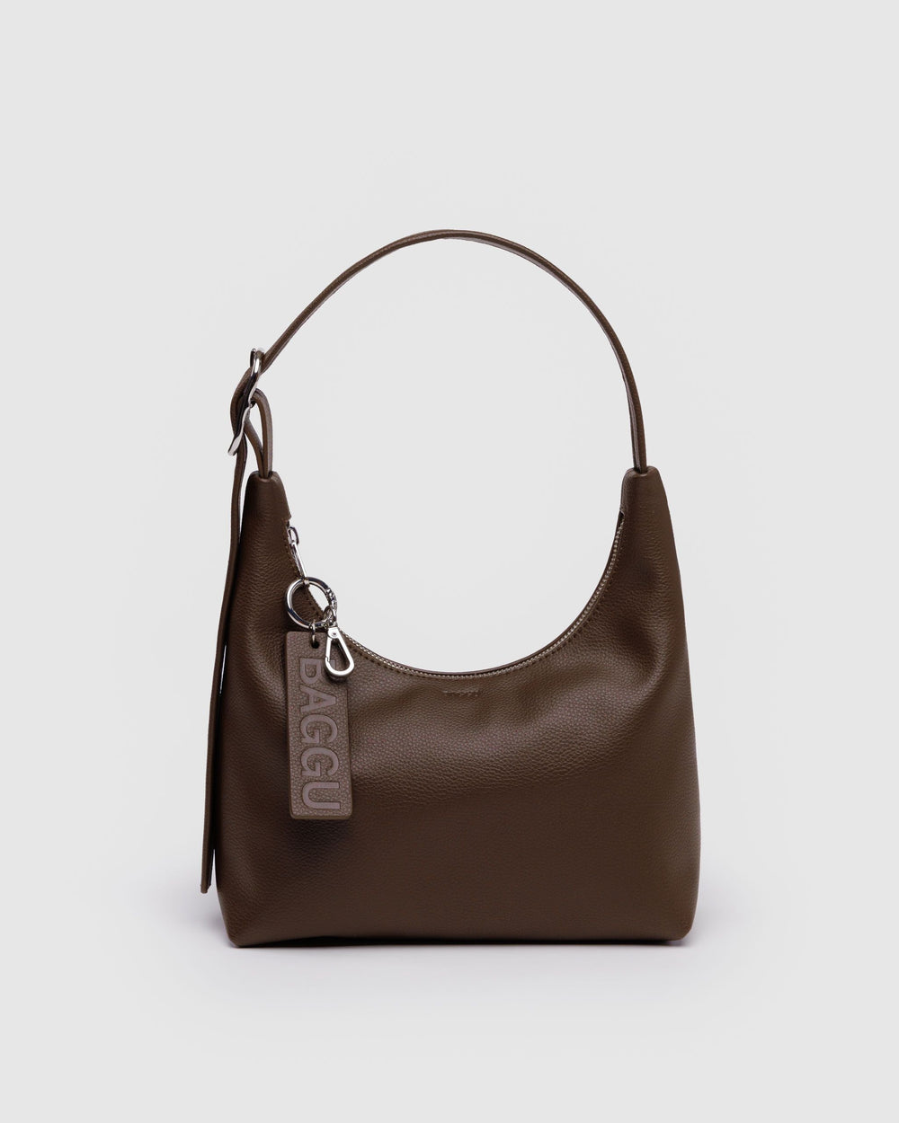 Mini Recycled Leather Shoulder Bag Brown BAGS