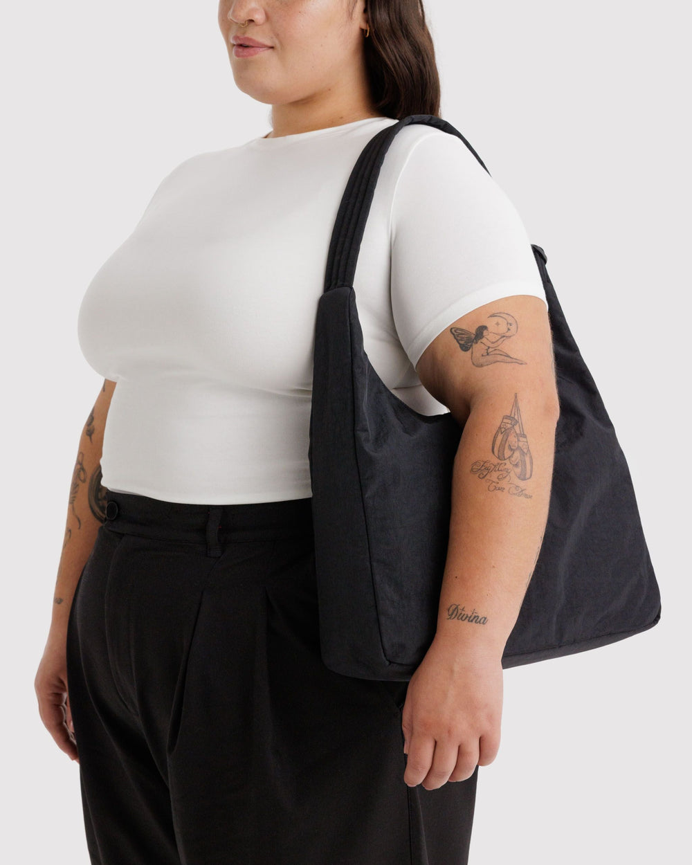 Nylon Shoulder Bag Black BAGS