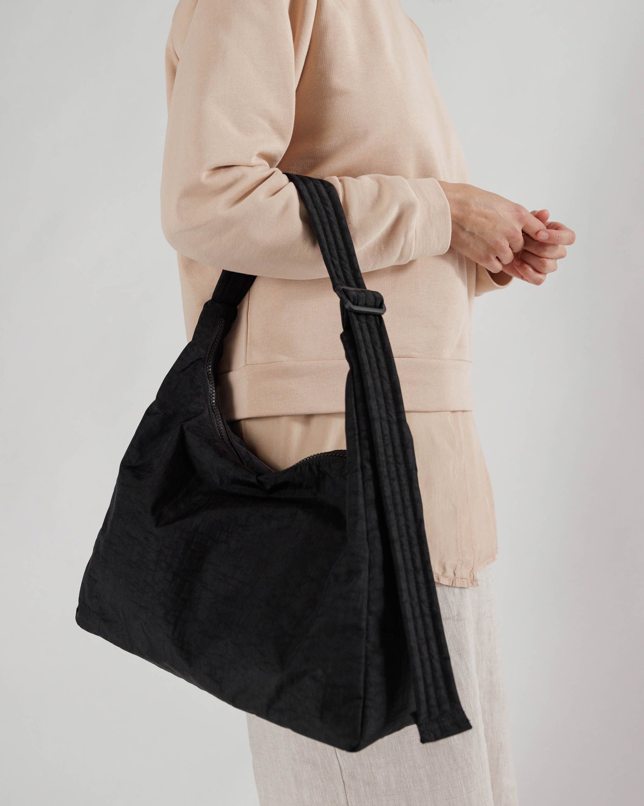 Nylon Shoulder Bag Black BAGS