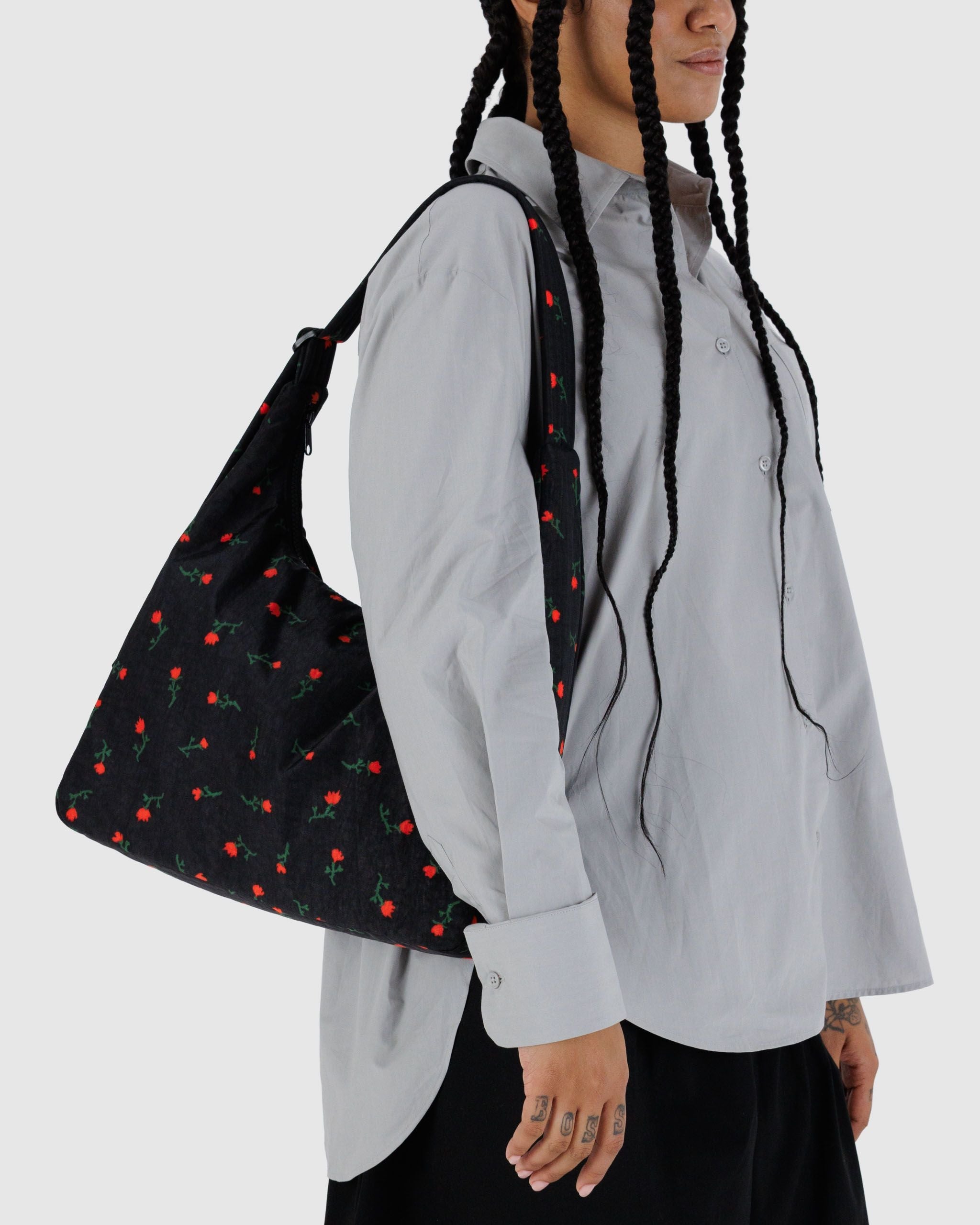 Nylon Shoulder Bag Painted Wildflower BAGS