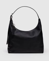 Recycled Leather Shoulder Bag Black BAGS