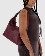 Recycled Leather Shoulder Bag Mahogany BAGS