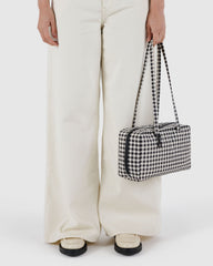 Nylon Bowler Bag Black & White Gingham BAGS