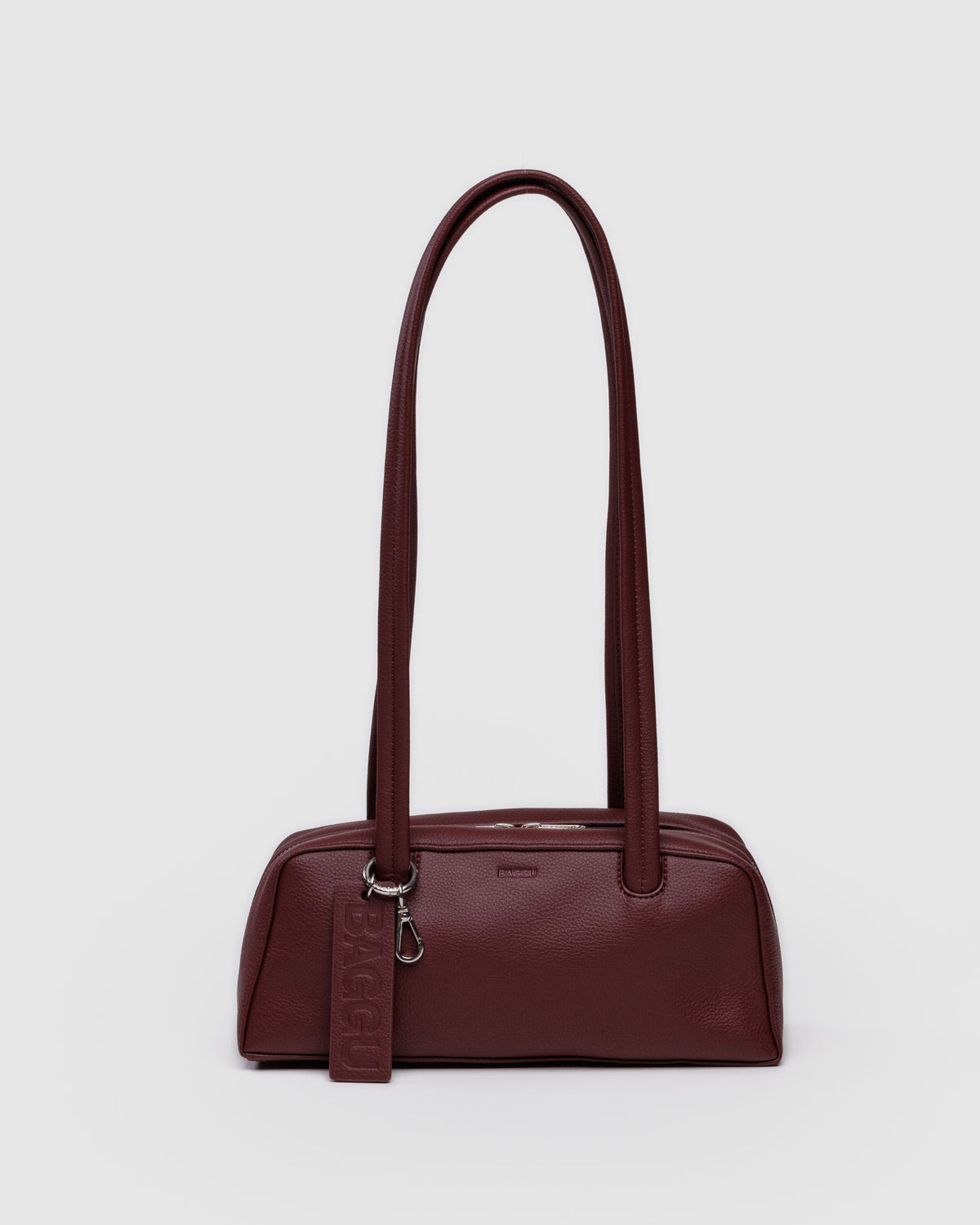 Small Recycled Leather Bowler Bag Mahogany BAGS