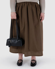 Small Recycled Leather Bowler Bag Black BAGS