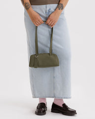 Small Recycled Leather Bowler Bag Loden BAGS