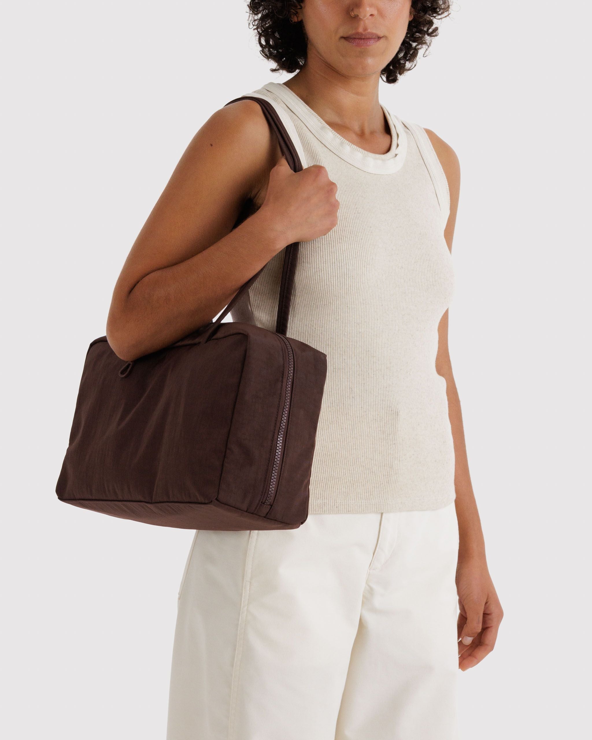 Medium Nylon Bowler Bag Coffee BAGS