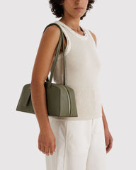 Recycled Leather Bowler Bag Loden BAGS