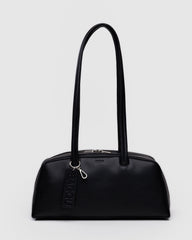 Recycled Leather Bowler Bag Black BAGS