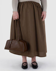 Recycled Leather Bowler Bag Brown BAGS