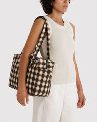 Everyday Cloud Bag Blurred Gingham Brown BAGS