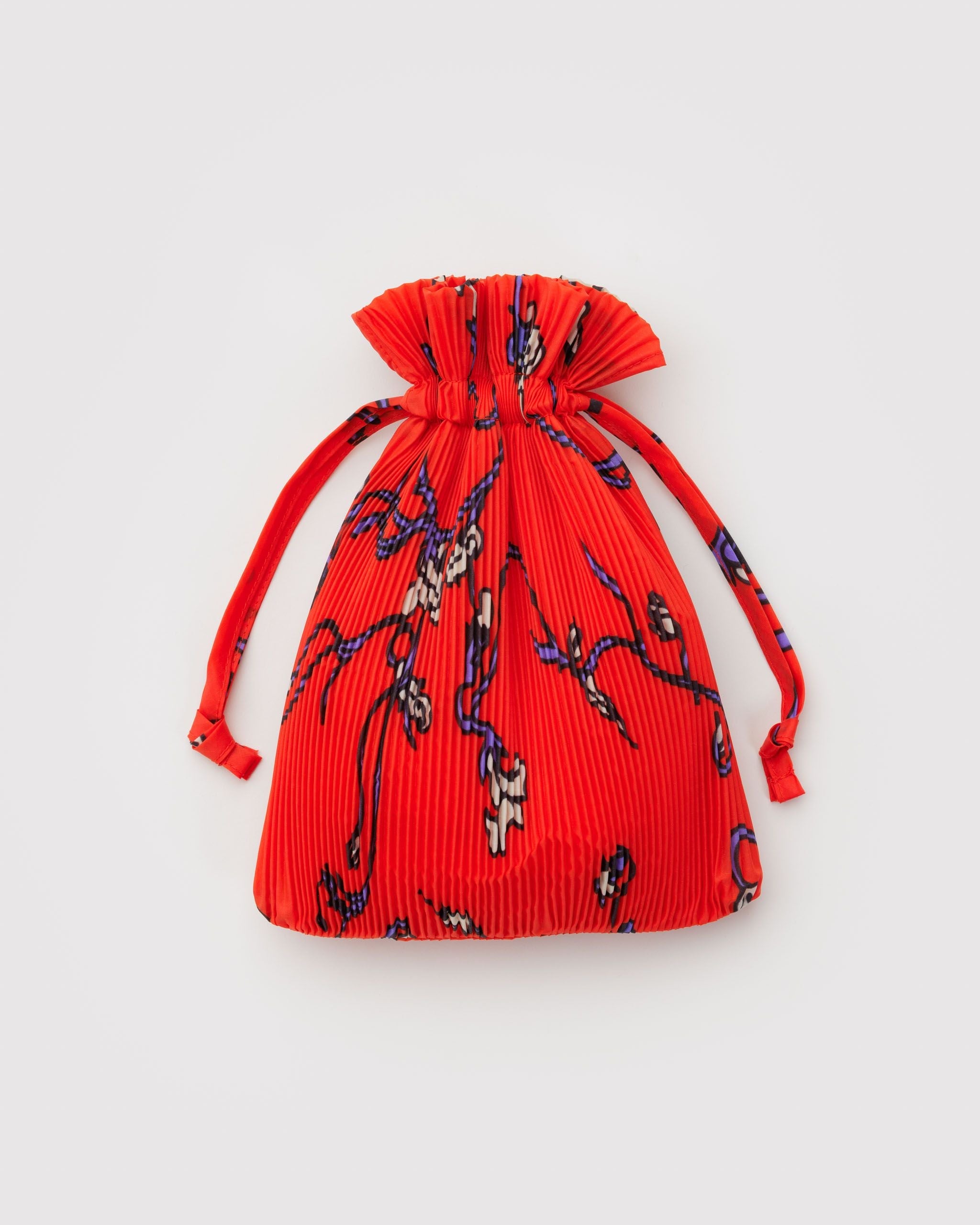 Pleated Baggu Red Snapdragon BAGS