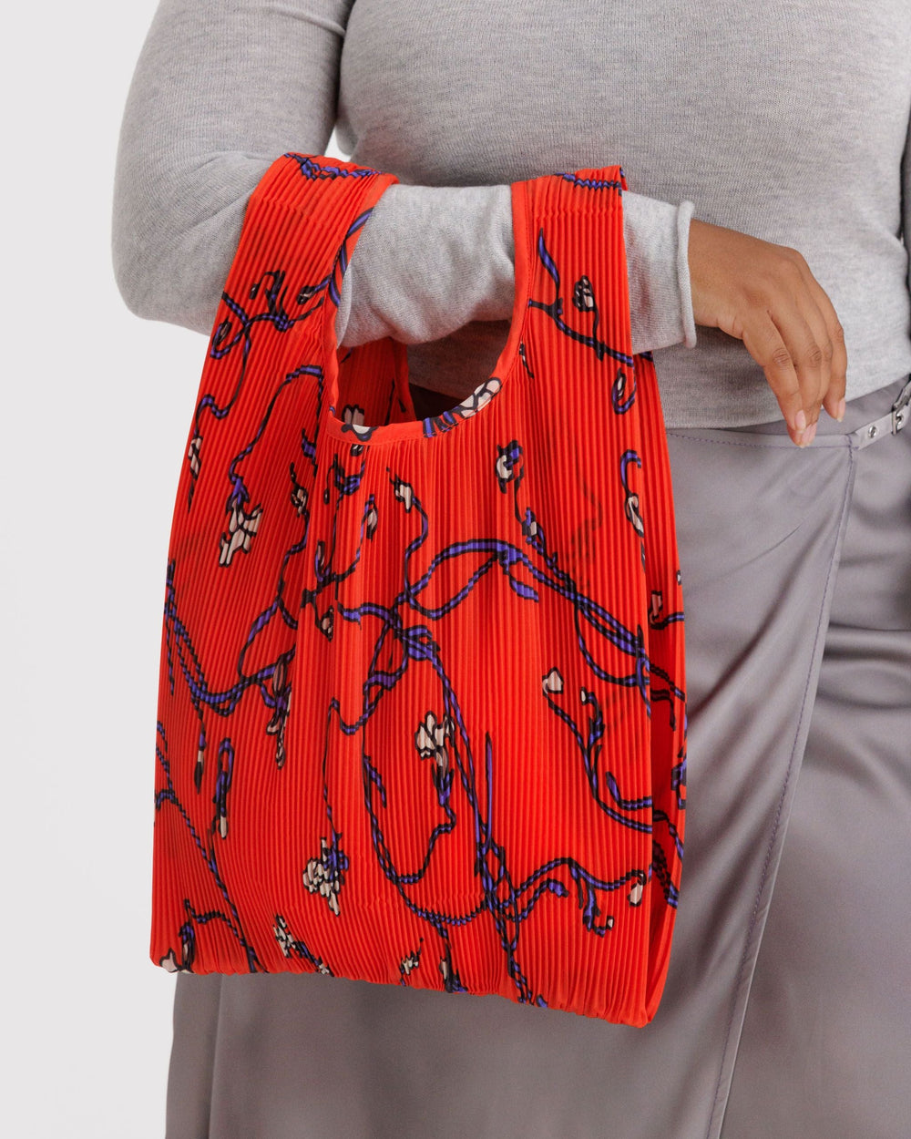 Pleated Baggu Red Snapdragon BAGS