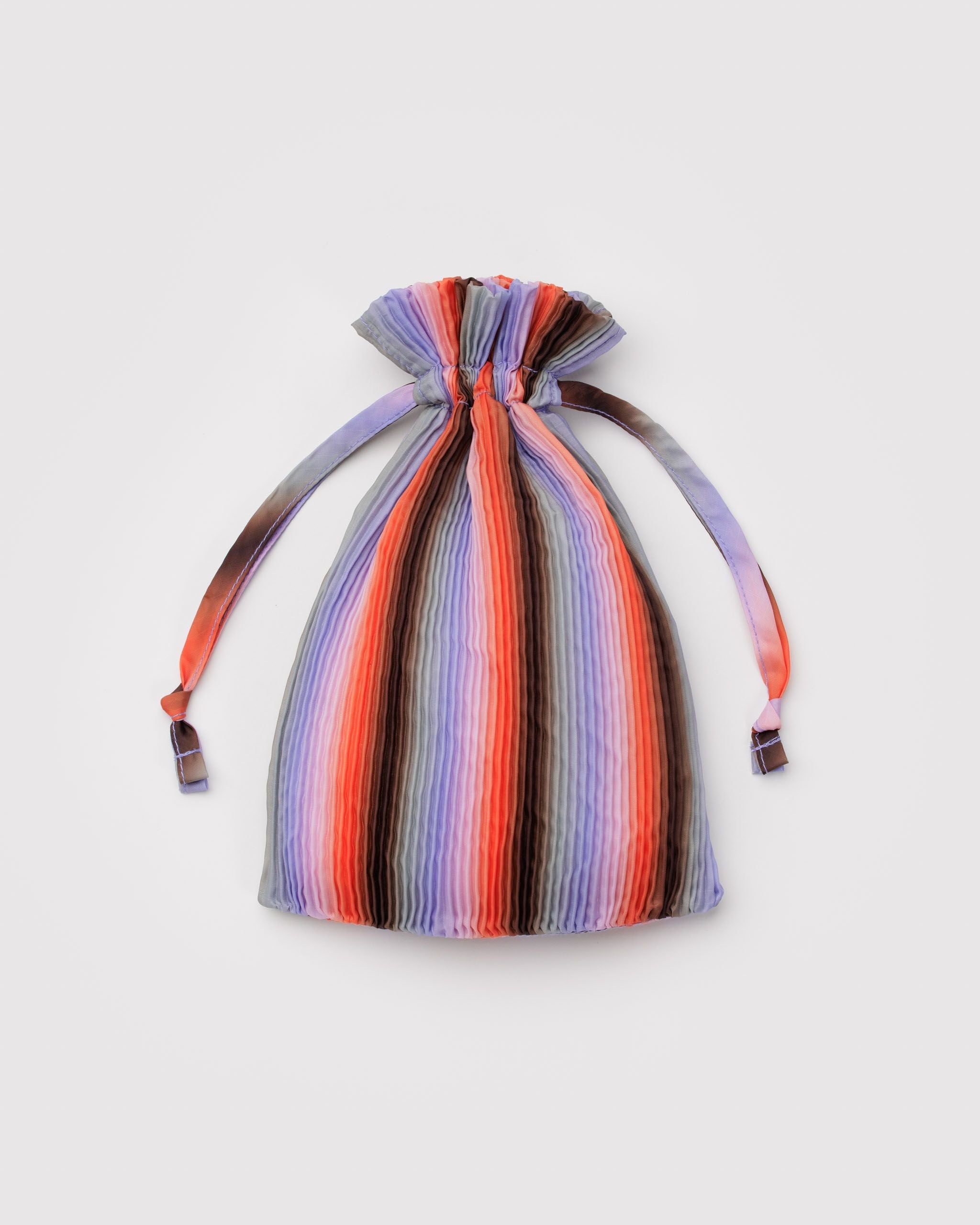 Pleated Baggu Gradient Stripe Poppy & Lilac BAGS
