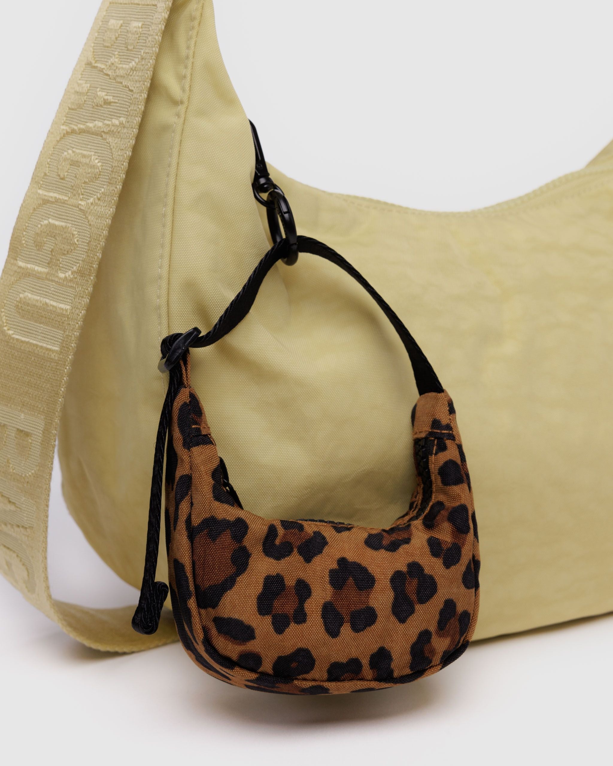 Crescent Bag Charm Leopard