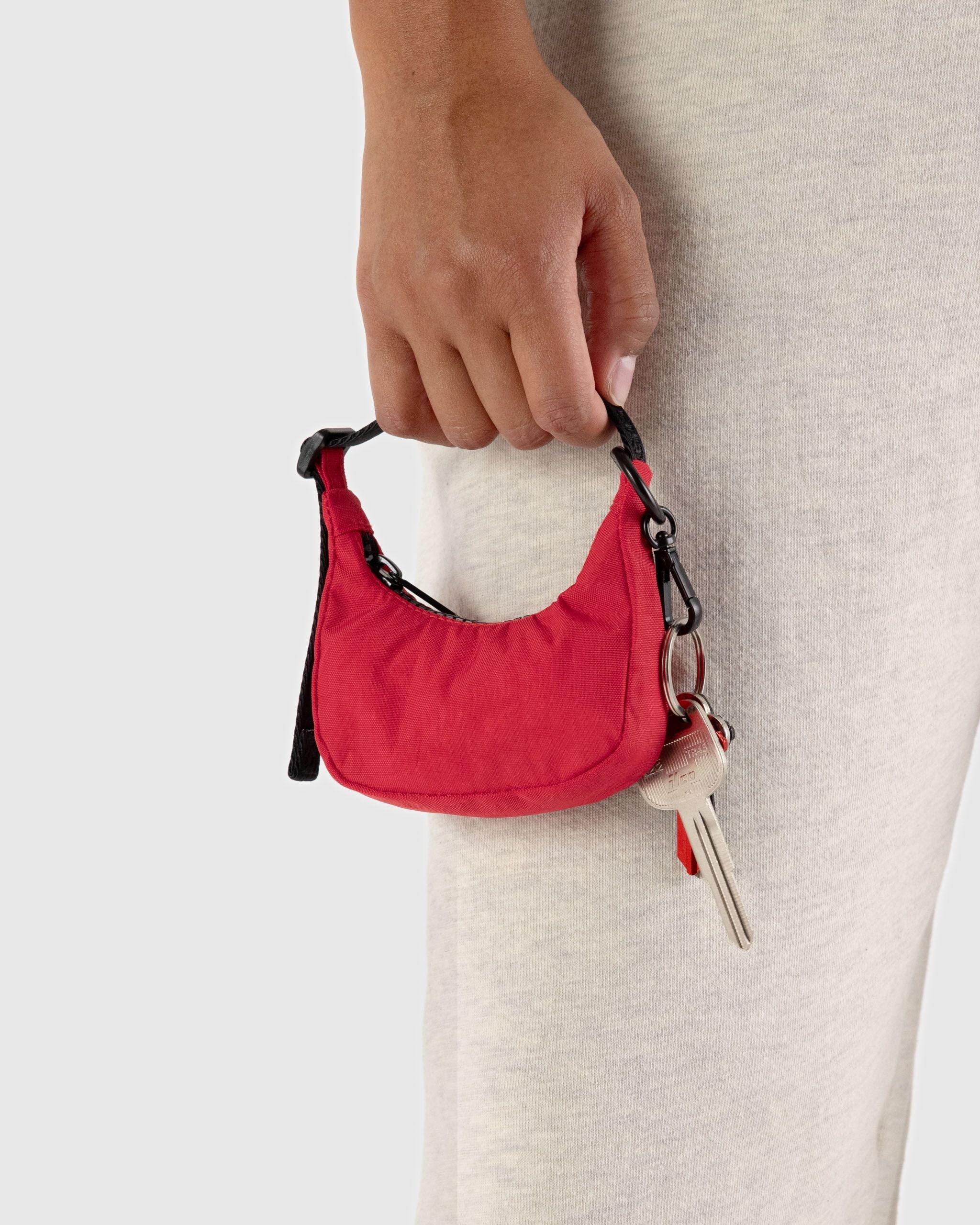 Crescent Bag Charm Candy Apple