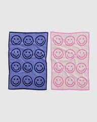 Hand Towel Set of 2 Happy Pink Blue