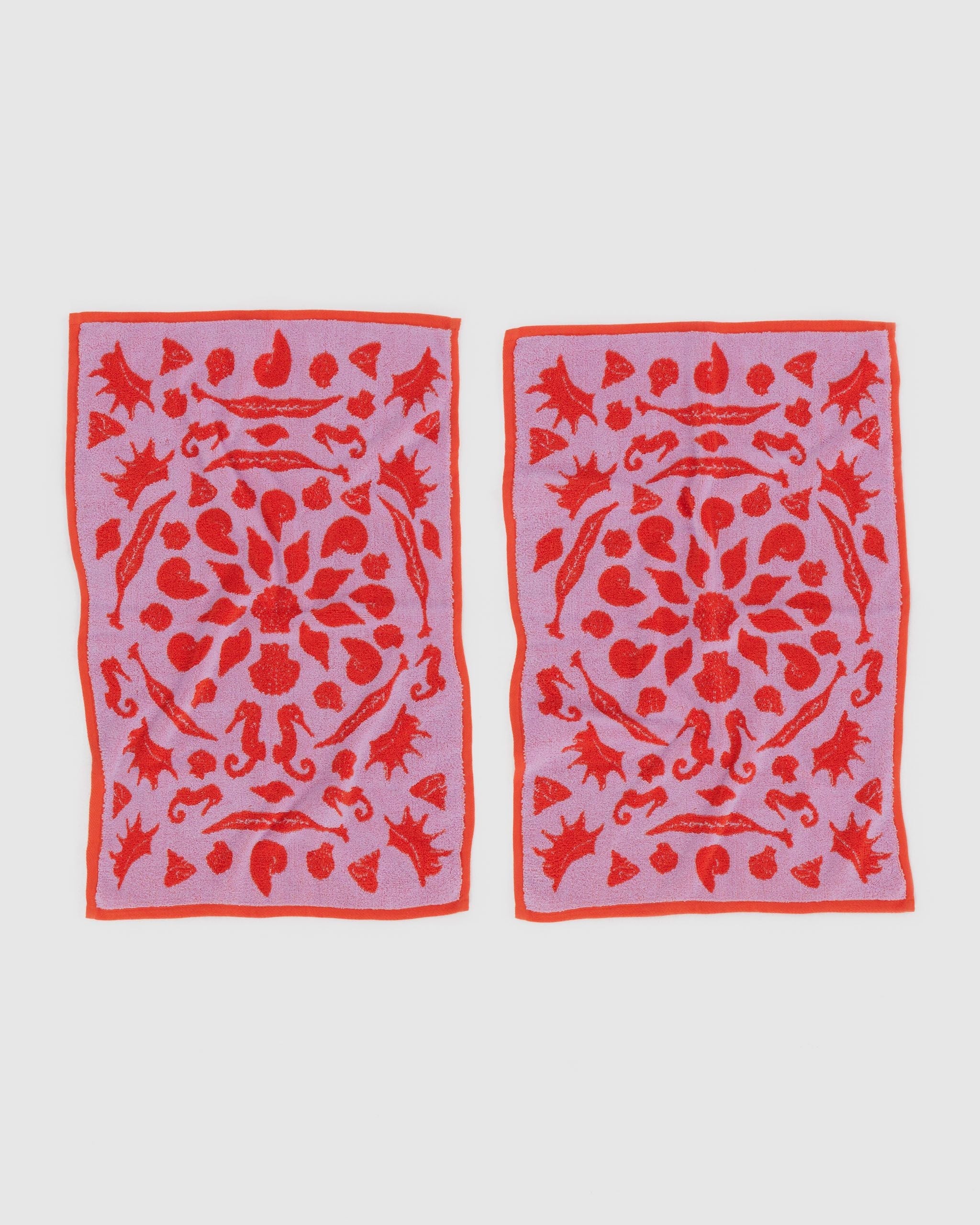 Hand Towel Set of 2 Sea Shells