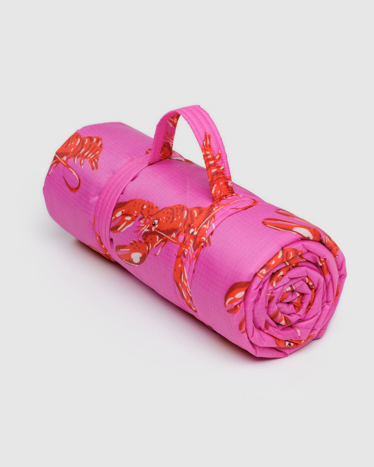 Puffy Picnic Blanket Pink Lobster