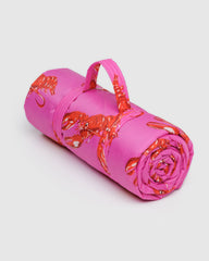 Puffy Picnic Blanket Pink Lobster