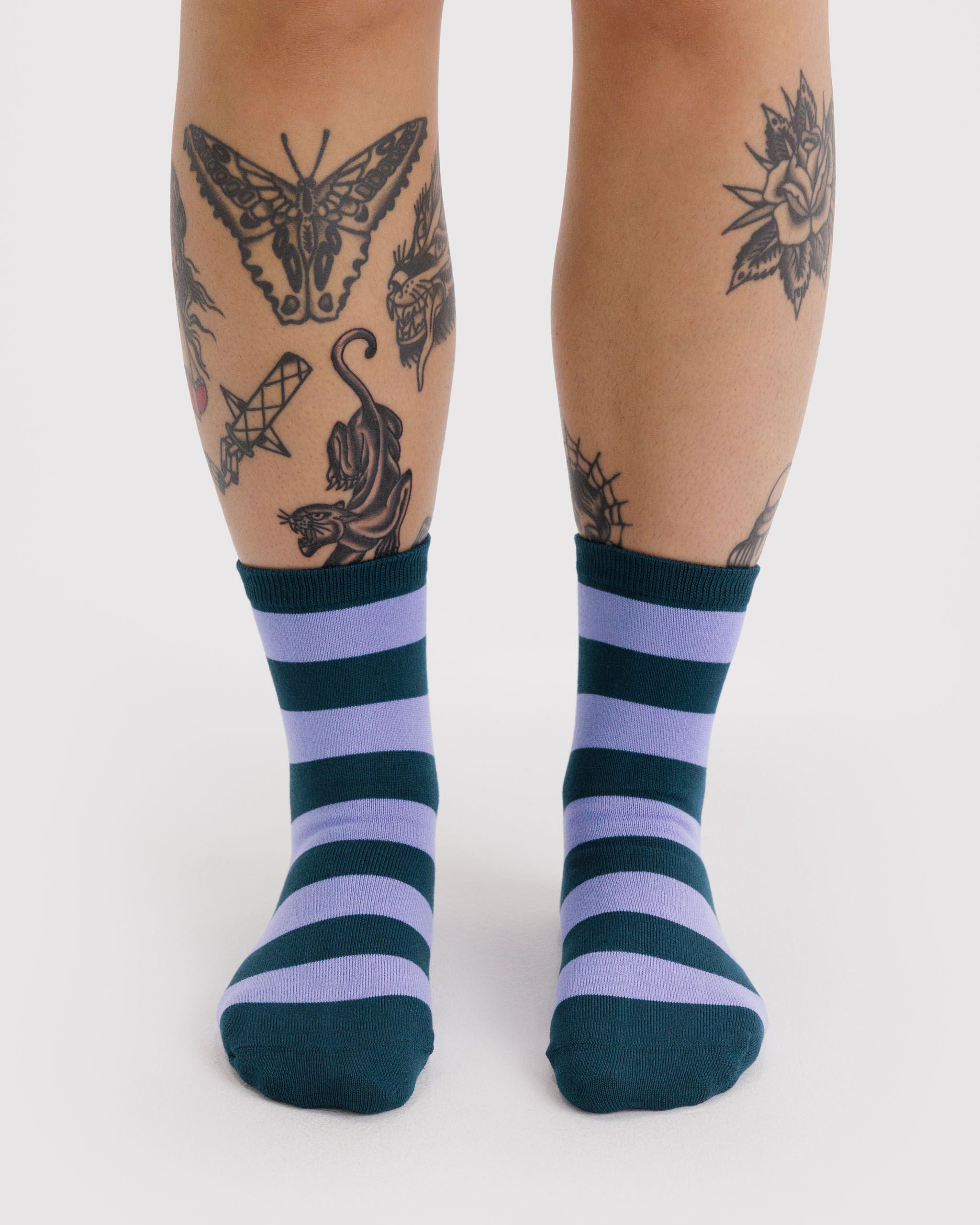 Crew Sock Malachite Stripe