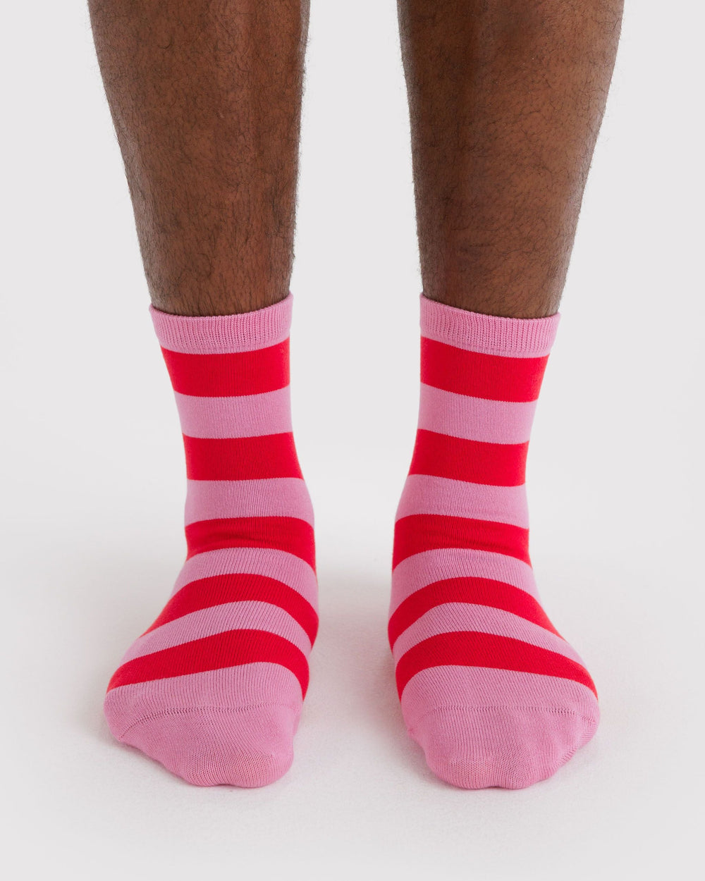 Crew Sock Pink Stripe