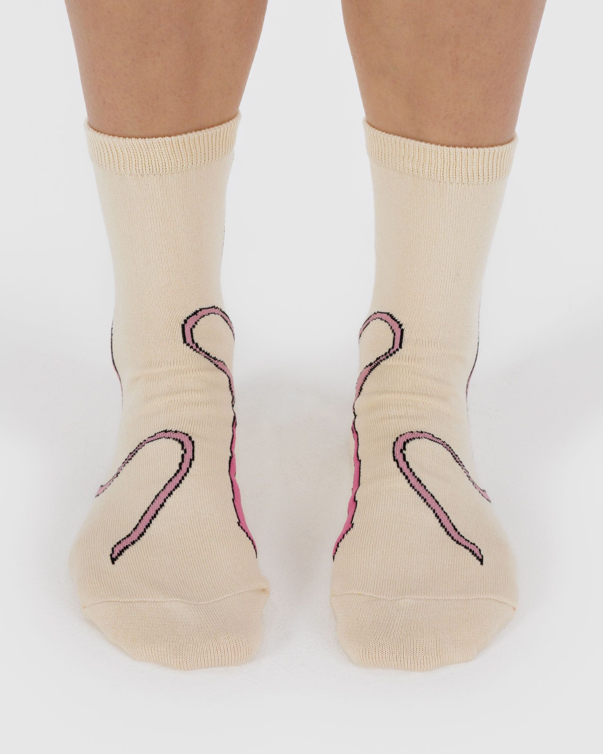 Crew Sock Pink Bow