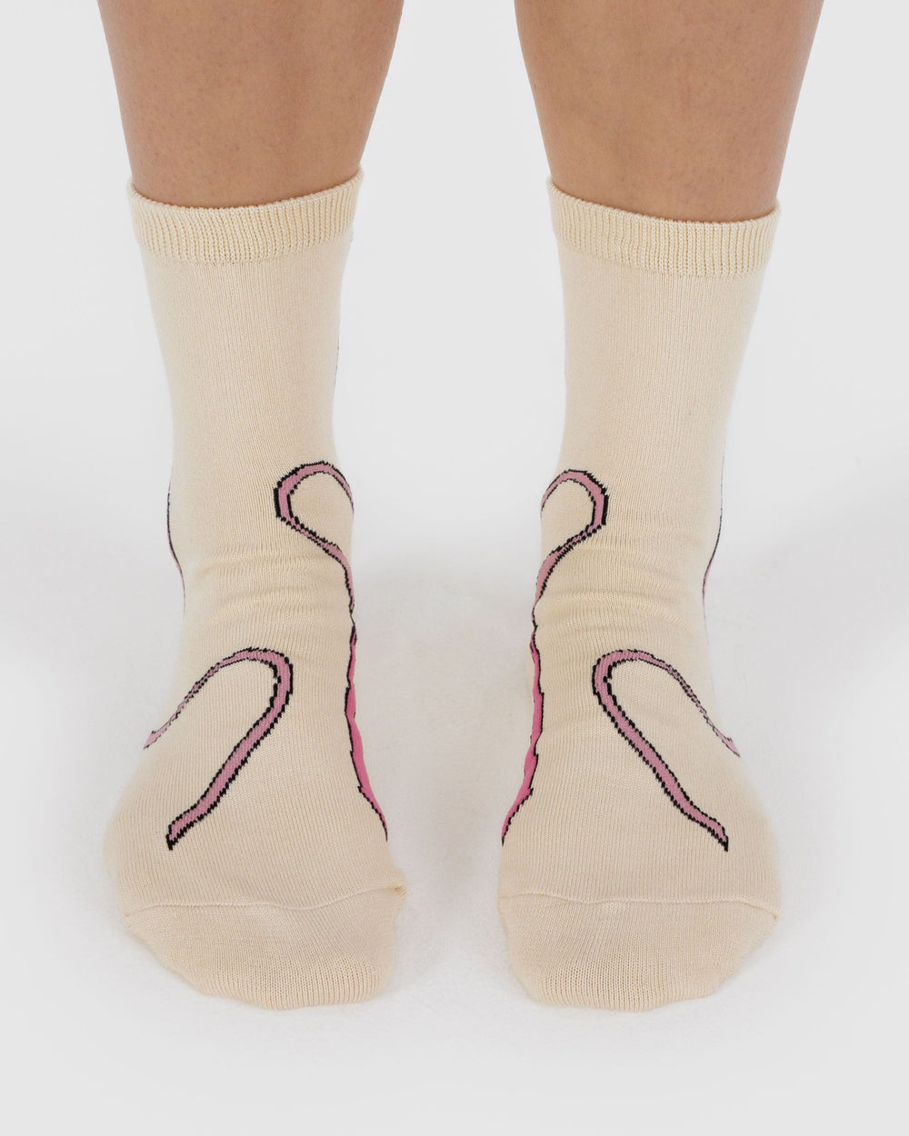 Crew Sock Pink Bow