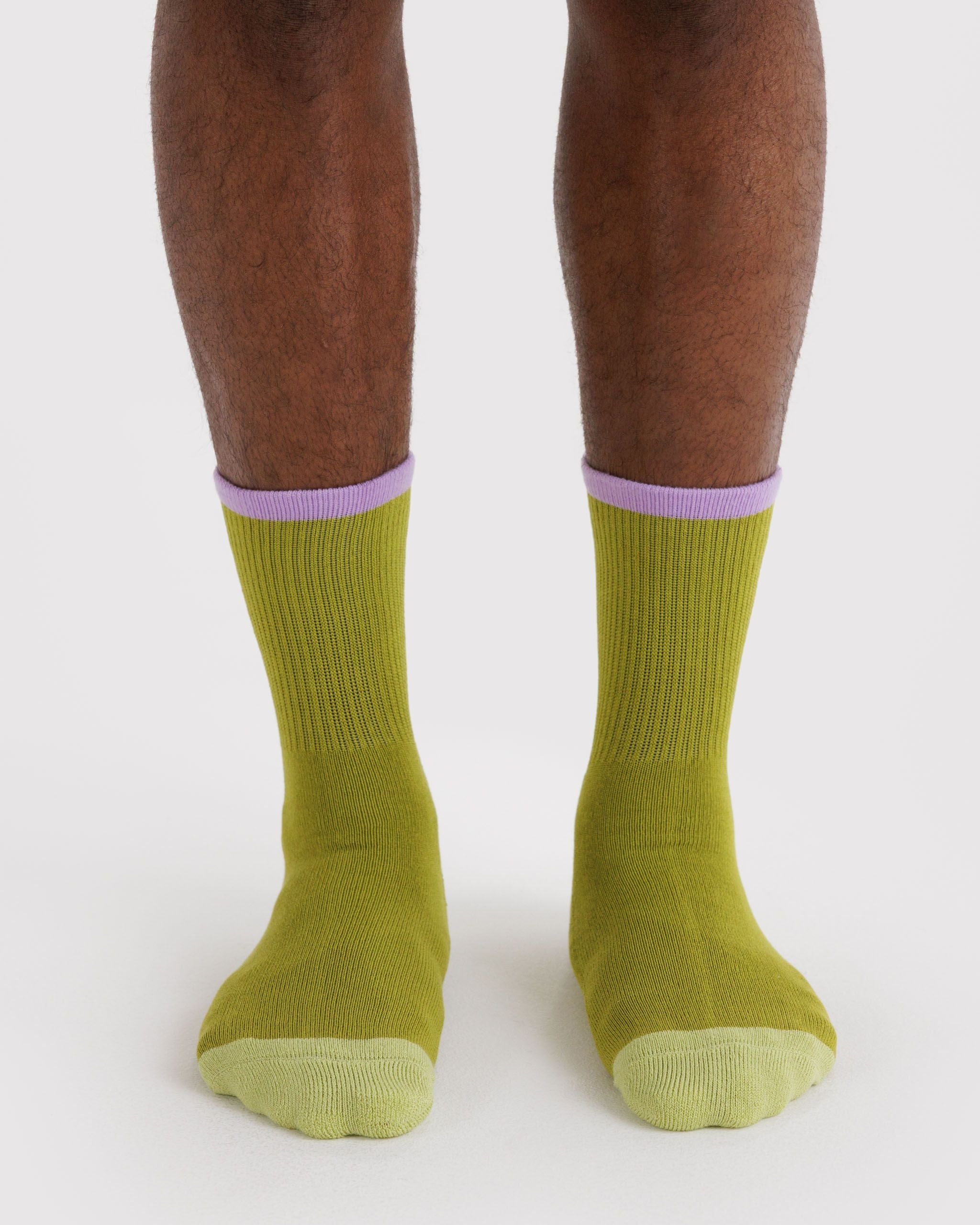 Ribbed Sock Olive Mix